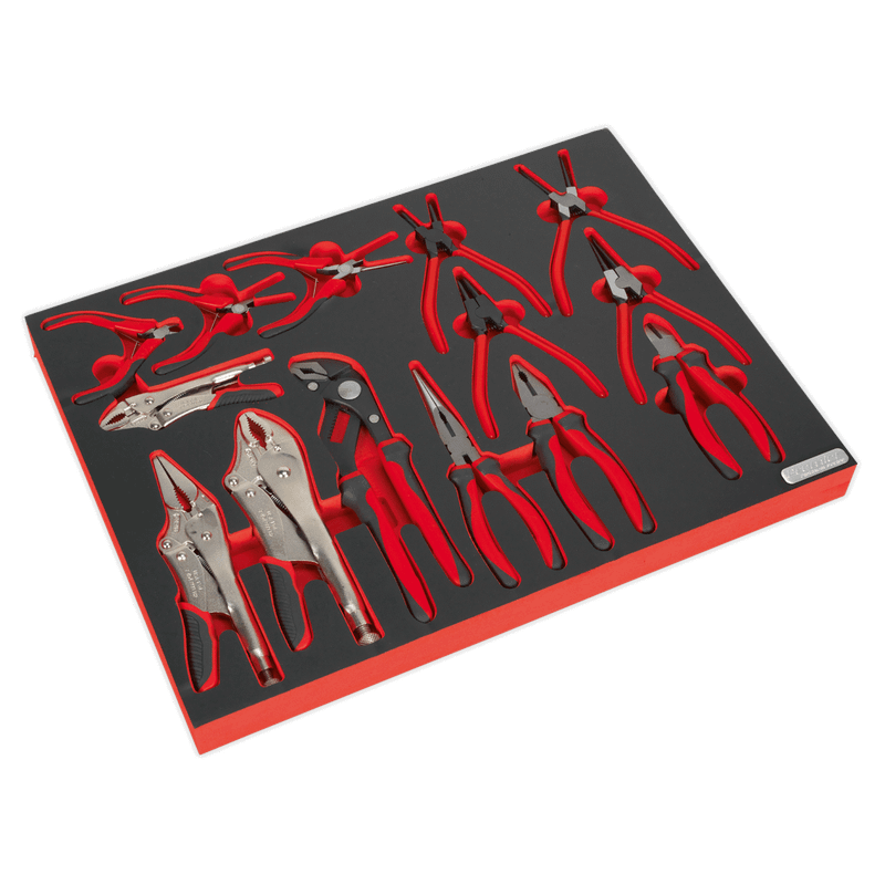 Sealey TBTP05 Tool Tray with Pliers Set 14pc
