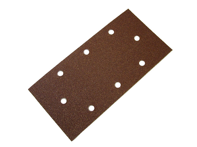 Faithfull FAIAOTSBDHL 1/3" Sanding Sheet Red B/D Hook & Loop Holed Assorted (5 Pack)