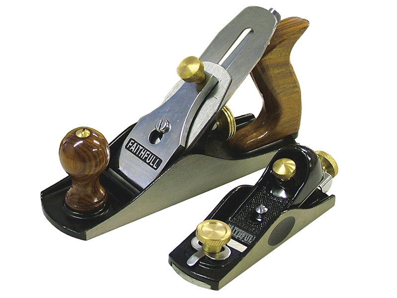 Faithfull FAIPLANE4AV No.4 Plane & No.60.1/2" Plane In Wooden Box