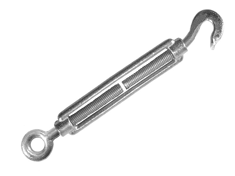 Faithfull FAICHSCREW10 Galvanised Straining Screw 10mm Hook & Eye 133mm