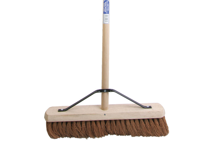Faithfull FAIBRCOCO18H Broom Soft Coco with Handle & Stay 450mm (18in)