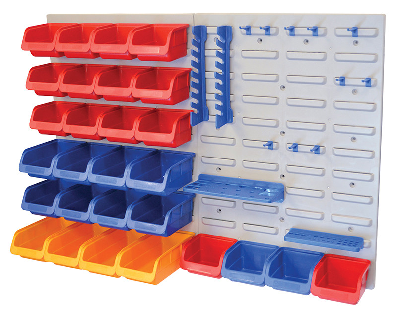 Faithfull FAIPAN43 Storage Bin Set with Wall Panels (43 Pieces)