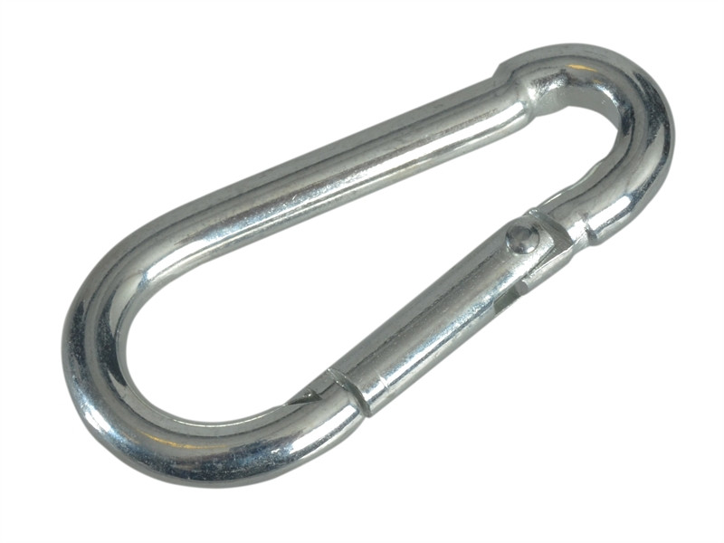 Faithfull FAICHFBS40 Fire Brigade Snap Hook 4mm Zinc Plated (4 Pack)