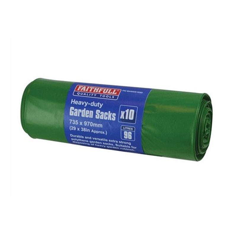 Faithfull FAIBAGGS10HD Heavy-Duty Strong Garden Sacks (Roll 10)