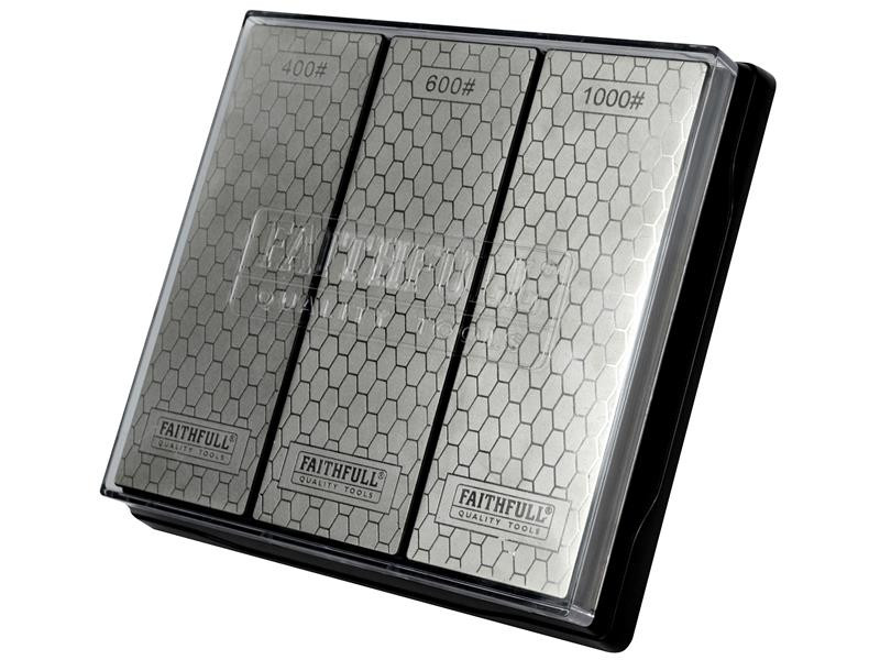 Faithfull FAIDWTRIPLE Diamond Whetstone Kit (3 Pieces)