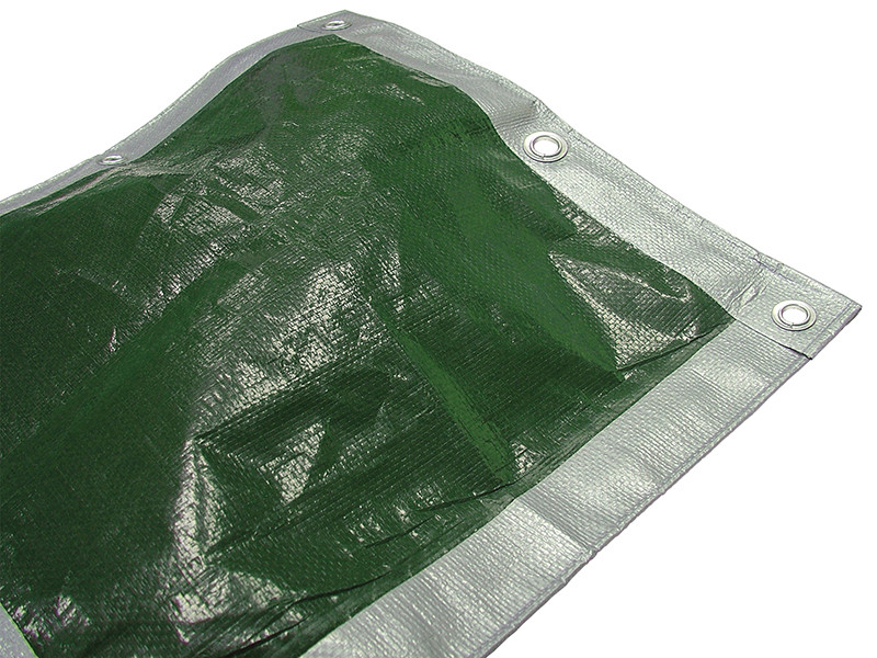 Faithfull FAITARP129 Tarpaulin Green / Silver 3.6 x 2.7m (12 x 9ft)