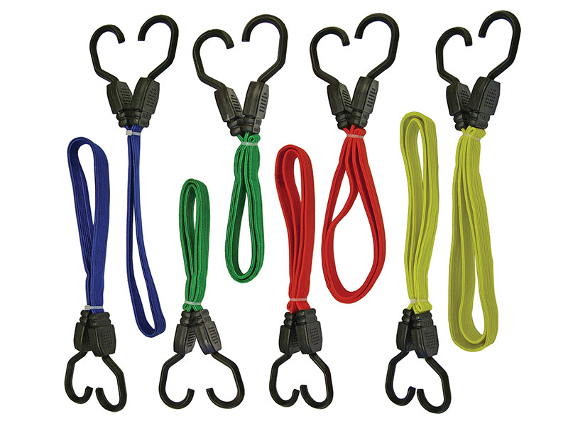 Faithfull FAITDBUNG8 Flat Bungee Cord Set (8 Pack)