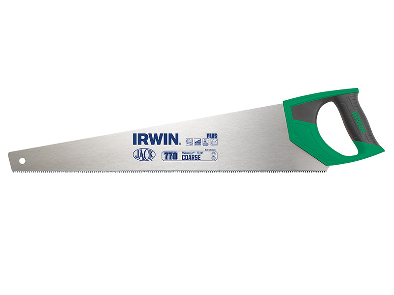 IRWIN Jack JAK770UHP550 770UHP Coarse Hardpoint Handsaw Soft Grip 550mm (22in) 7 TPI | Toolden