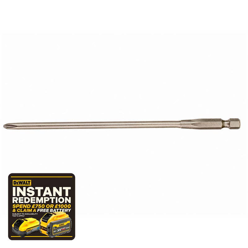 DeWalt DEWDT7206QZ DT7206 PR2 Drywall PH2 Screwdriver Bit 152mm Pack of 5 | Toolden