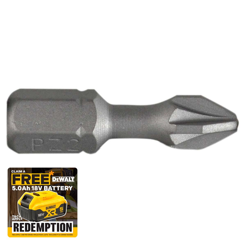 DeWalt DEWDT7218QZ DT7218 Torsion Bits PZ2 25mm Pack of 20 | Toolden