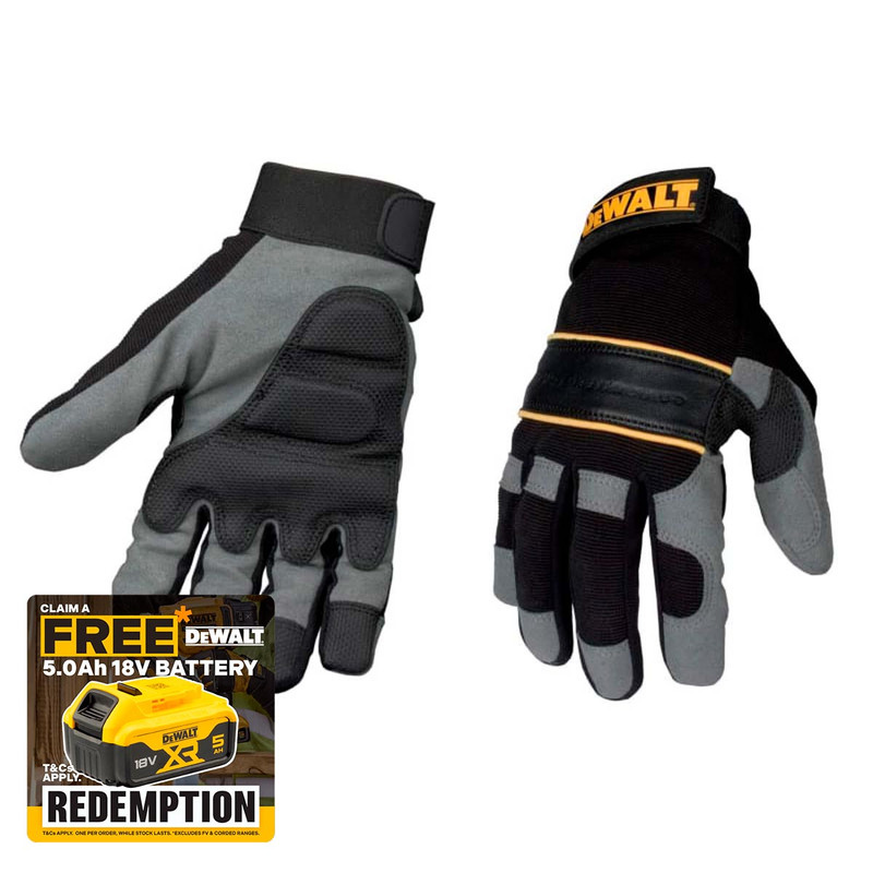 DeWalt DWGPTG Power Tool Gel Gloves Black / Grey DPG33L