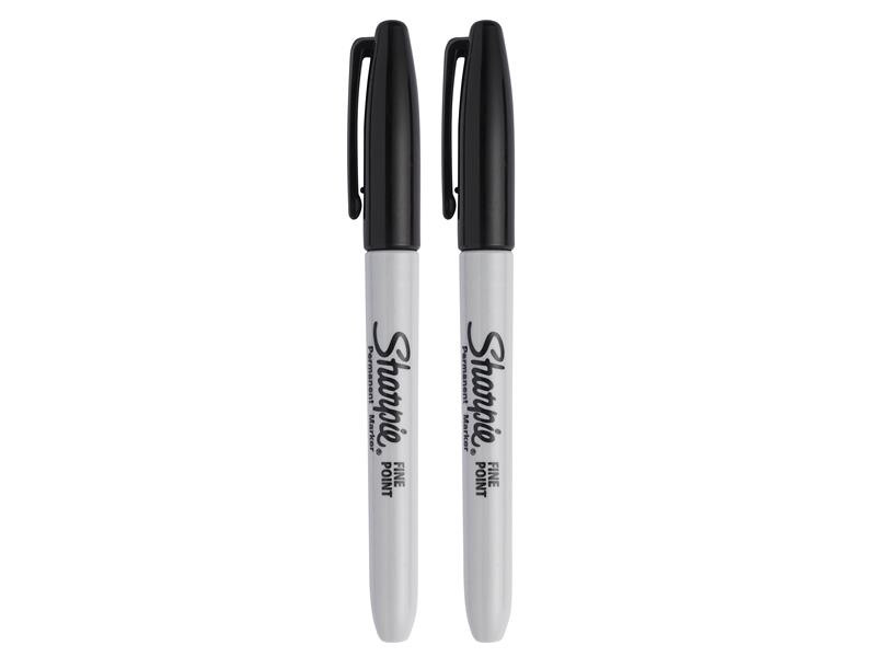 Sharpie SHP1985860 Fine Tip Permanent Marker Black (Pack of 2)