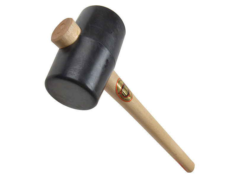 Thor THO954 954 Black Rubber Mallet 74mm 800g | Toolden