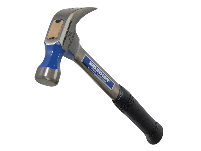 Vaughan VAUR20 R20 Curved Claw Nail Hammer All Steel Smooth Face 570g (20oz) | Toolden