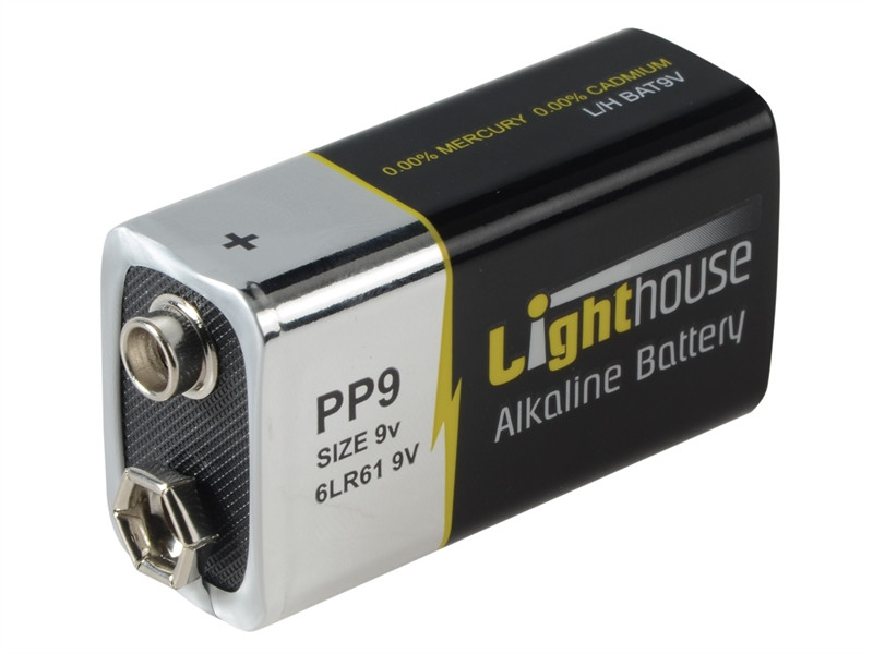 Lighthouse L/HBAT9V 9V LR61 Alkaline Battery 1100 mAh (Single Pack) | Toolden