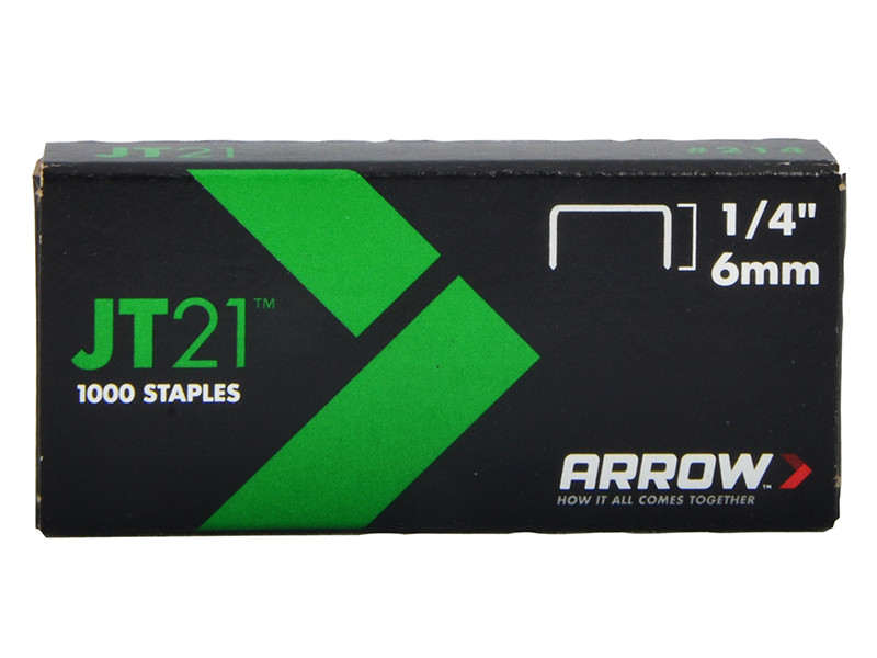 Arrow ARRJT2114 JT21 T27 Staples 6mm (1/4in) Box 5000 | Toolden