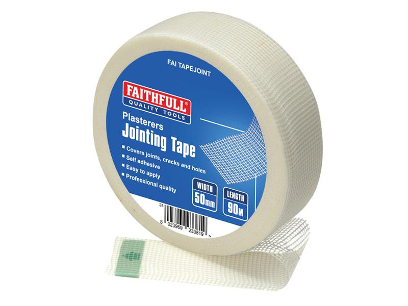 Faithfull FAITAPEJOINT PT1-50 Plasterers Joint Tape 50mm x 90m | Toolden