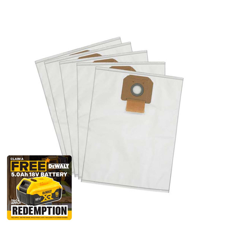 DeWalt DWV9402XJ DWV9402 Fleece Dust Bag (Pack 5) | Toolden