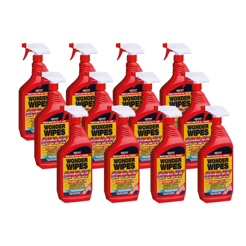 Everbuild Multi-Use Wonder Wipes Spray Multi Pack 12 Sprays | Toolden