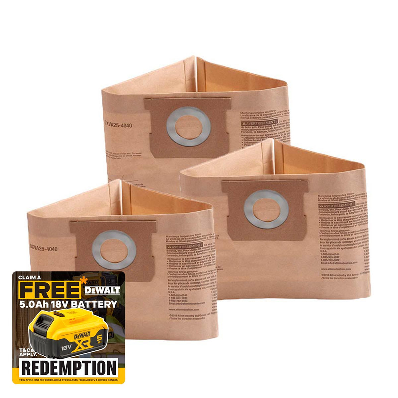 Dewalt DXVA25-4240 Tlbox Dust Bag Suits 3 Pack | Toolden