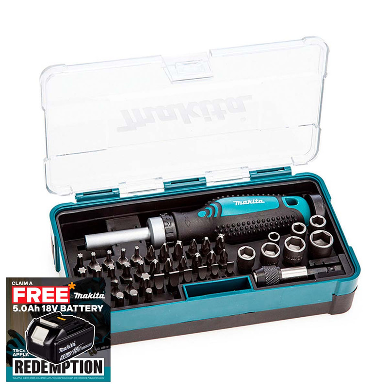 Makita B-36170 Ratchet and Bit Set 47 Piece | Toolden