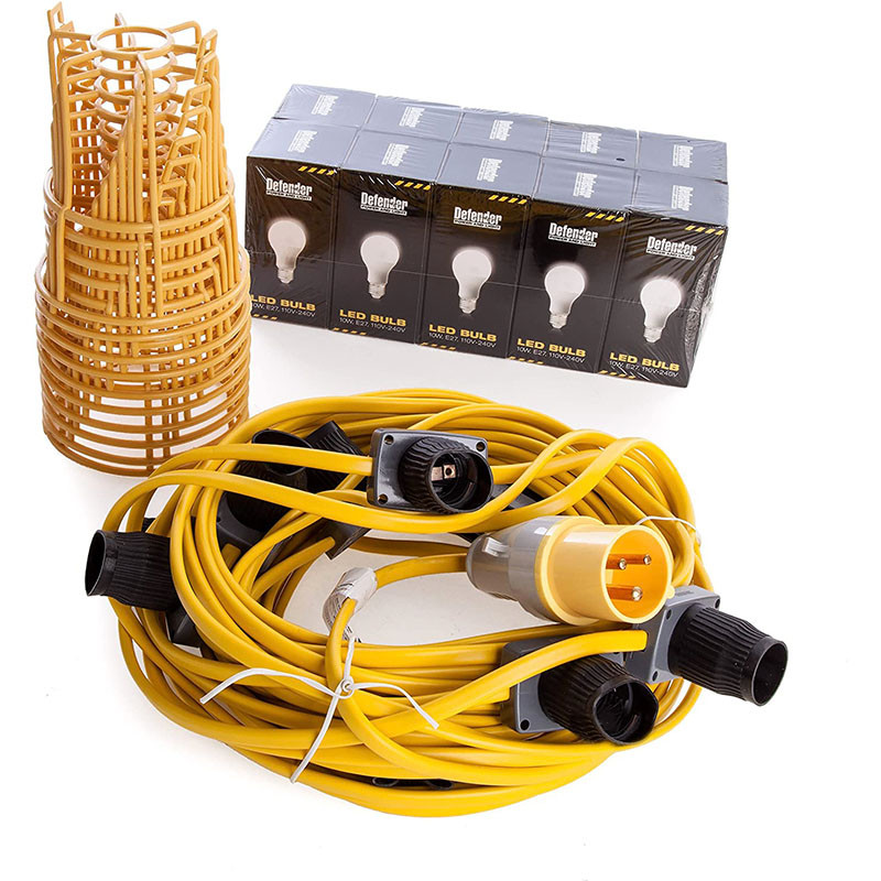 Defender E89811 22M 110V 100W ES LED Festoon Kit | Toolden