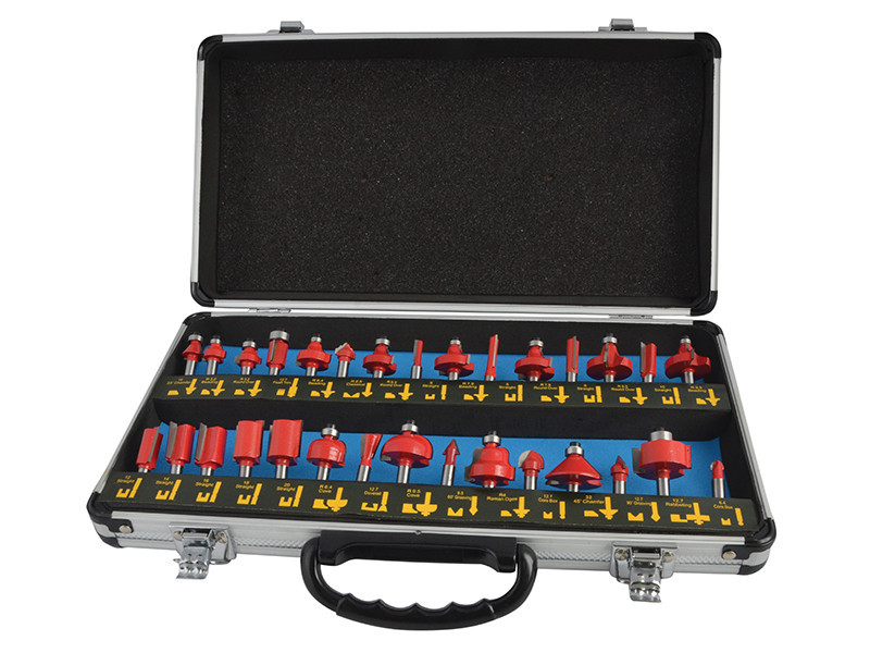 Faithfull FAIRBS30 Router Bit Set TCT 1/4in Shank (30 Pack)