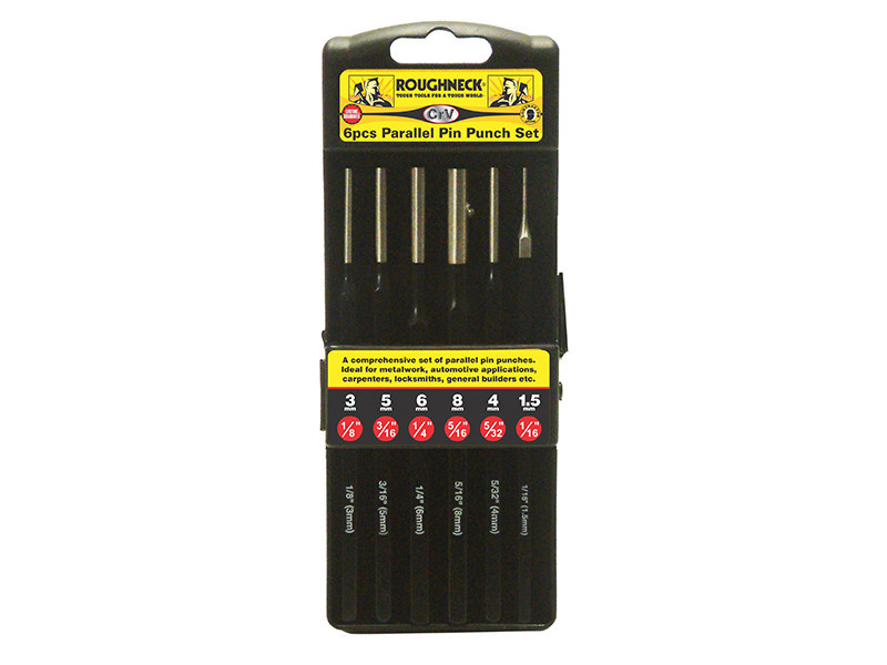 Roughneck Parallel Pin Punch Set of 6