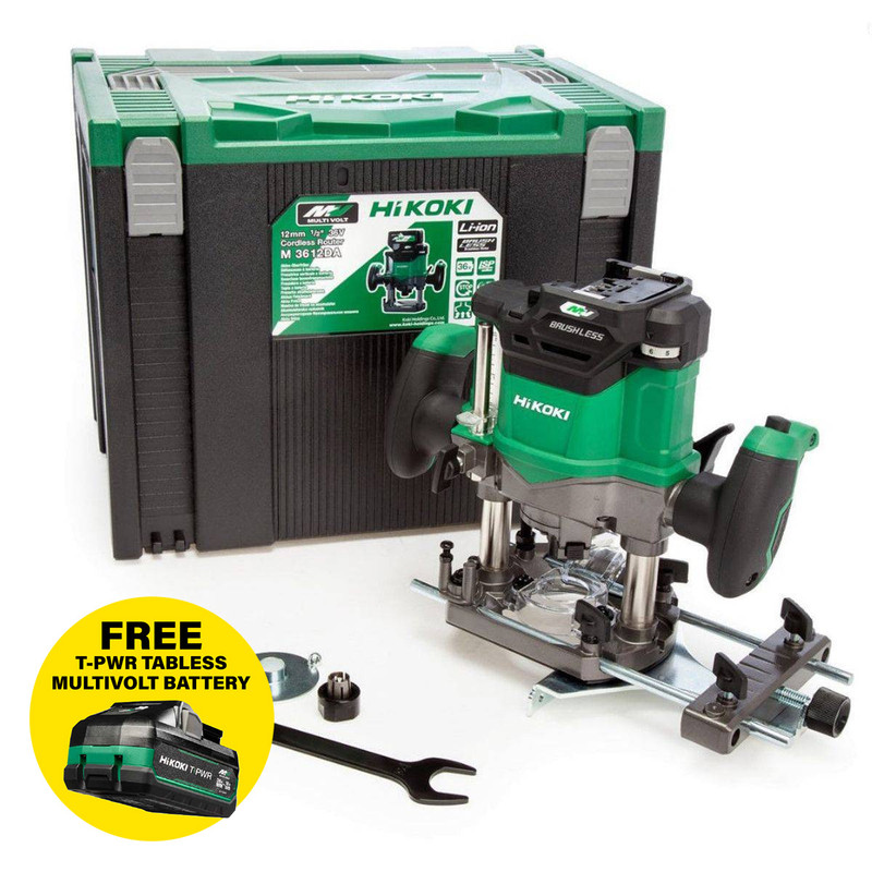 Hikoki M3612DAJ2Z MultiVolt 36V Brushless 1/2" Variable Speed Router (Body Only)