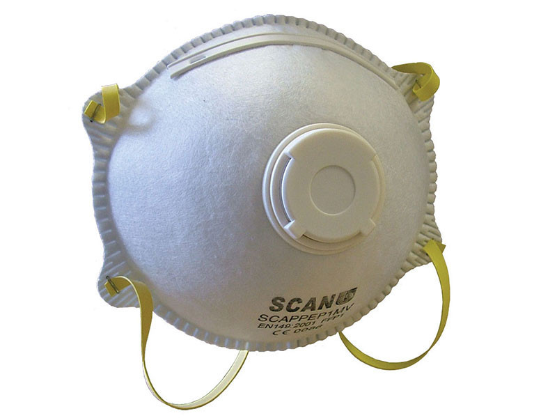 Scan Moulded Disposable Mask Valved FFP1 Protection (Pack of 3)