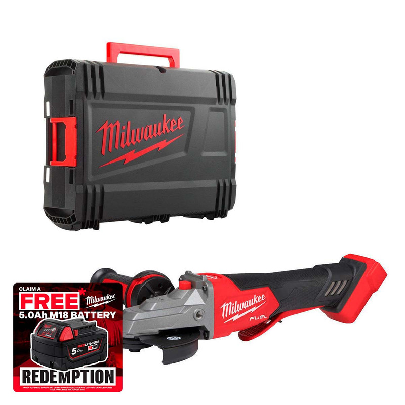 Milwaukee M18 FSAGF125XPDB 18V Fuel 125mm Braking Angle Grinder Paddle Switch (Body Only)