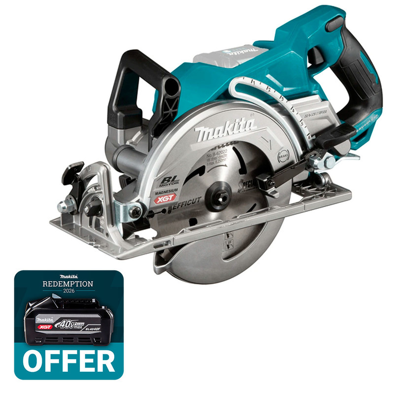 Makita RS001GZ 40V Max XGT Brushless 185mm Rear Handle Circular Saw (Body Only)