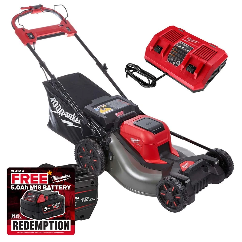 Milwaukee M18 F2LM53-122 Self Propelled Lawn Mower with 1x 12Ah Battery