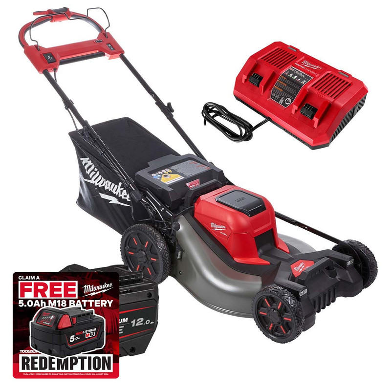Milwaukee M18 F2LM53-122 Self Propelled Lawn Mower with 1x 12Ah Battery