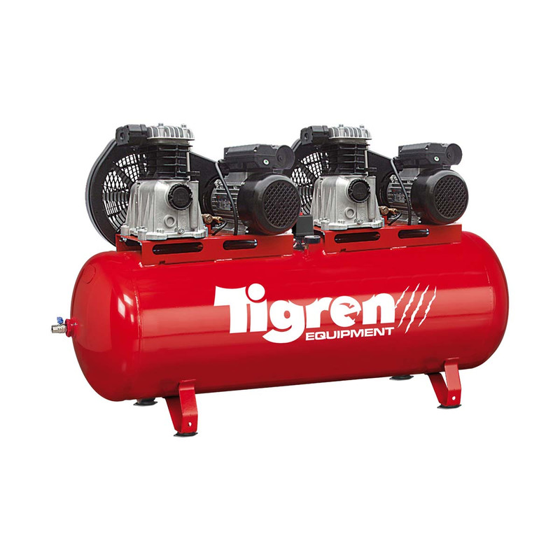 SIP 04386 EN 270ltr Tandem Belt-Driven Compressor