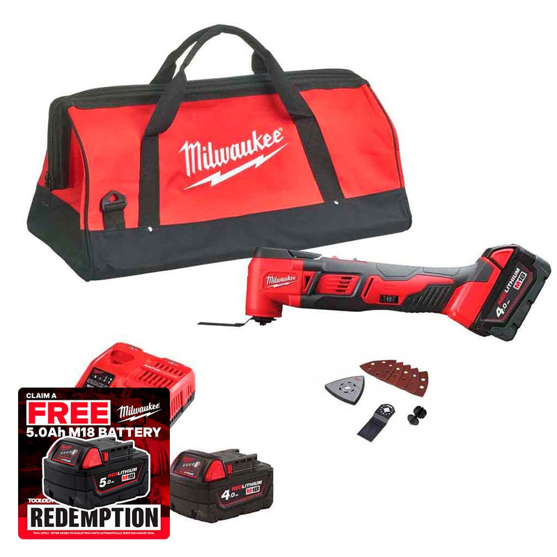 Milwaukee M18 BMT-402X 18V Multi-Tool with 2x 4.0Ah Batteries