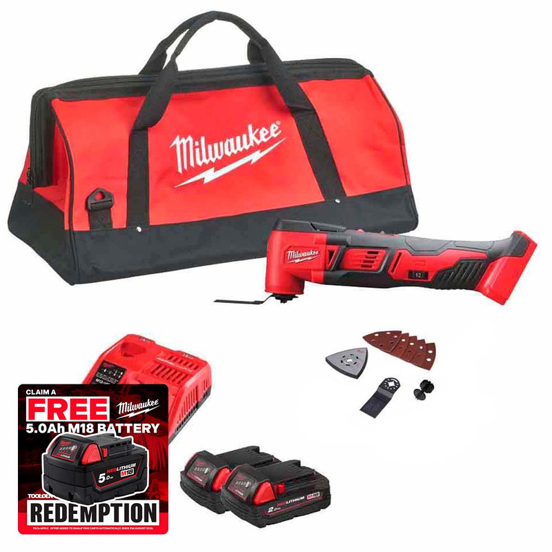 Milwaukee M18 BMT-202X 18V Multi-Tool with 2x 2.0Ah Batteries