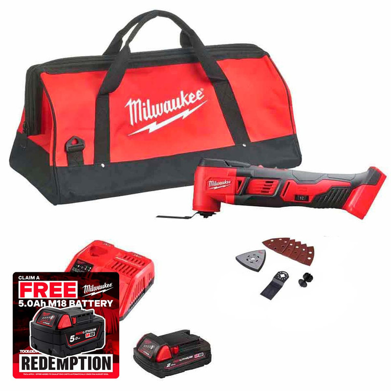 Milwaukee M18 BMT-201X 18V Multi-Tool with 1x 2.0Ah Battery