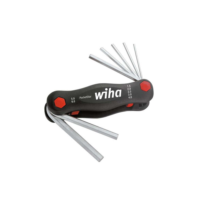 Wiha 23037 PocketStar Hex Key Set, 7 Piece (1.5-6mm)