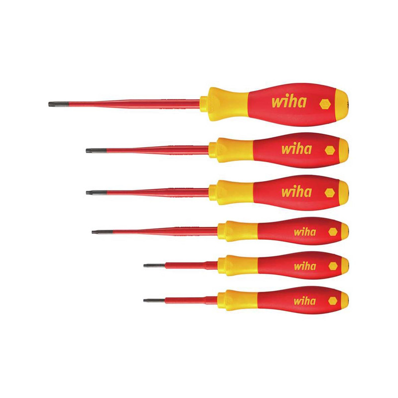 Wiha 36558 SoftFinish® electric slimFix TORX® Screwdriver Set, 6 Piece