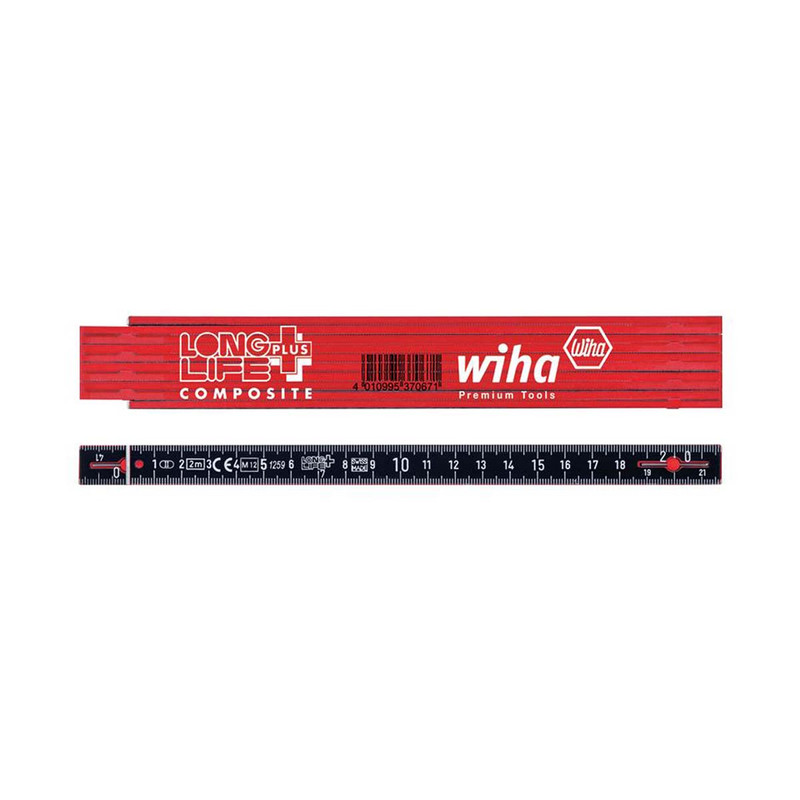Wiha 37067 LongLife Plus Composite Folding Ruler 2m