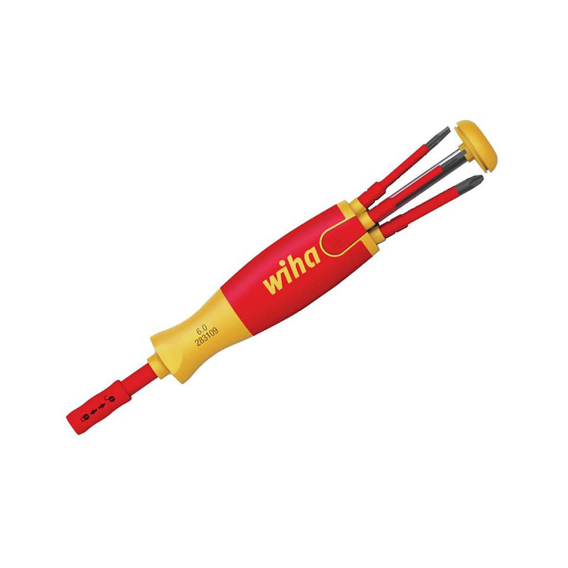 Wiha 38612 LiftUp electric Bit Magazine SL/PH Screwdriver Set, 6 Piece