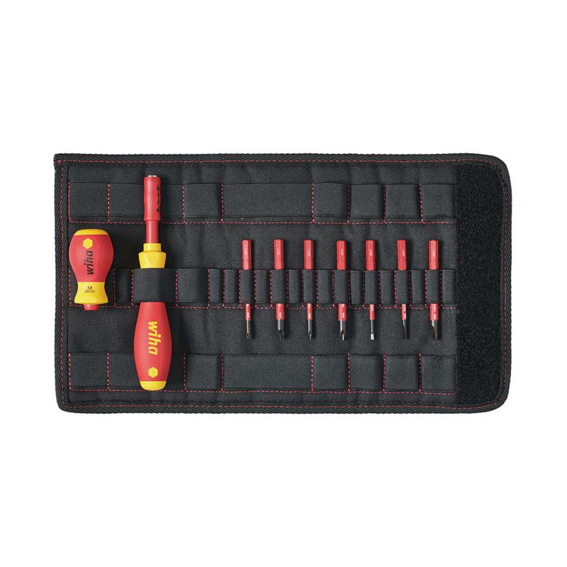 Wiha 41232 SoftFinish® electric slimVario Screwdriver Set, 10 Piece