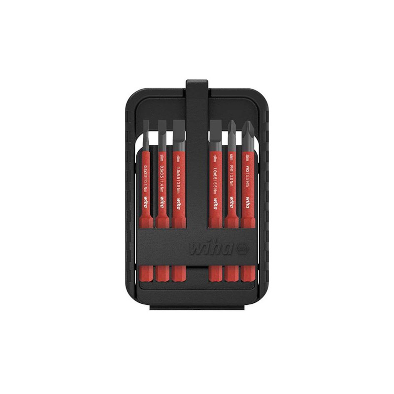 Wiha 43159 slimBit electric SL/PH Bit Set, 7 Piece