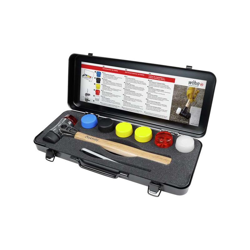 Wiha 44008 Assorted Hammer Face Set, 9 Piece
