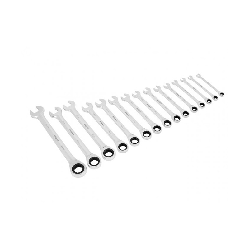 Sealey S01247 Combination Ratchet Spanner Set (15 Pieces)