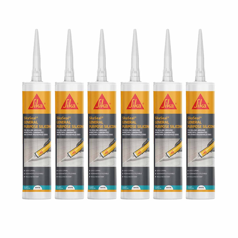 Sika® SikaSeal® General Purpose Silicone 280ml (White) - 6 Pack