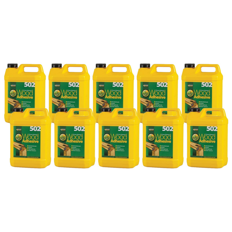 Everbuild 502 All Purpose Weatherproof Wood Adhesive 5 Litre (10 Pack)
