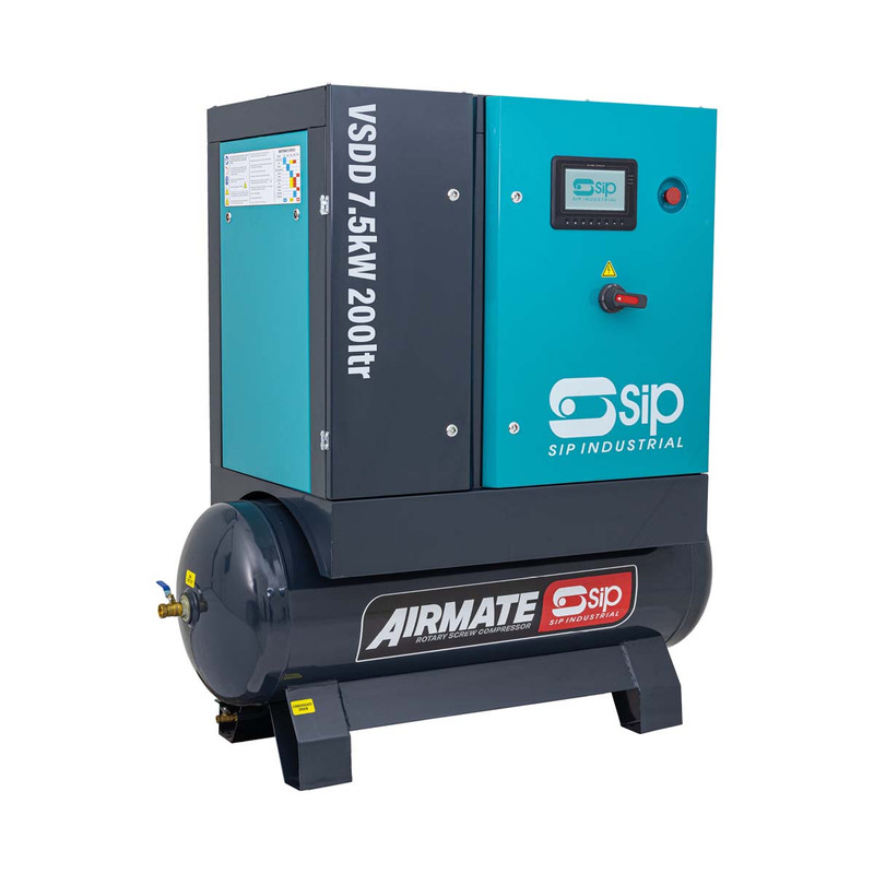 SIP 08259 VSDD 7.5kW 8bar 200ltr 400v Rotary Screw Compressor