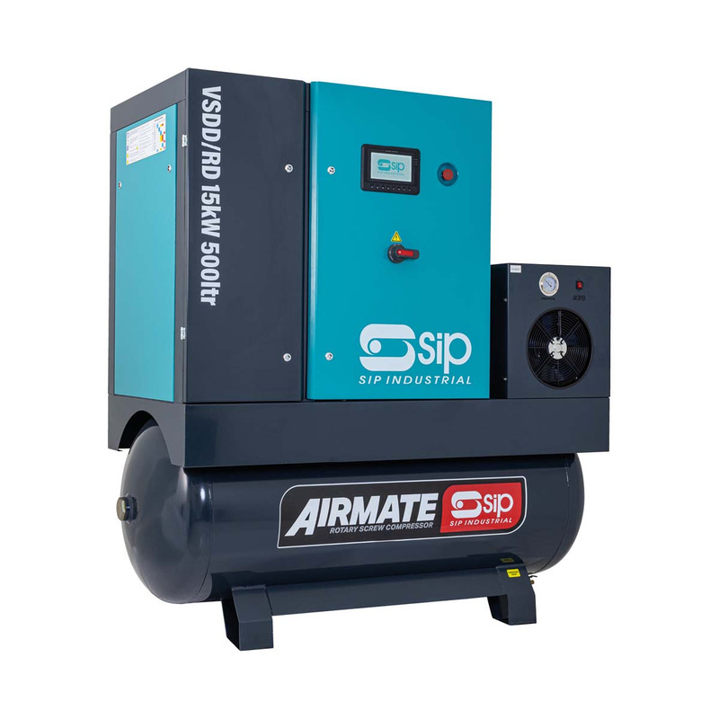 SIP 08274 VSDD/RDF 15kW 8bar 500ltr Rotary Screw Compressor with Dryer & Filter